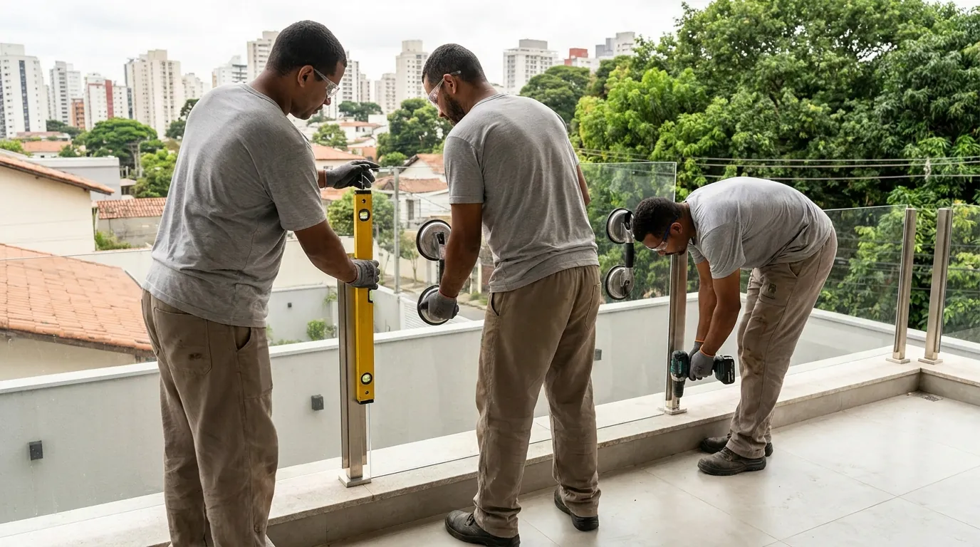 Guarda-Corpo de Vidro para Sacada em Betim‑MG
