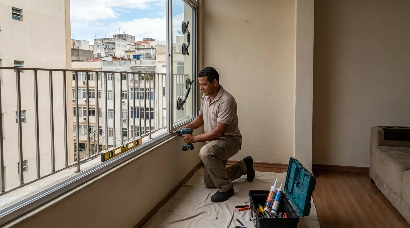 Sacada de Vidro para Apartamento em Betim‑MG